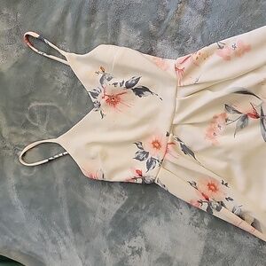 Monteau small short dress, white and pink